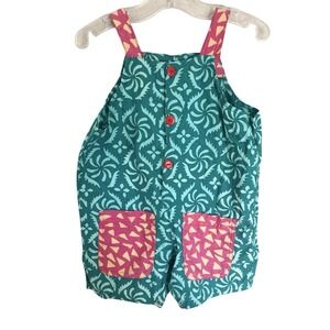 Young Colors Cotton Overalls Unisex Retro Flintstones Nostalgia VTG 80/90s 12M